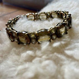 Jcrew stone and crystal bracelet (grey)